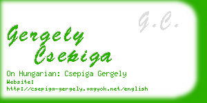 gergely csepiga business card